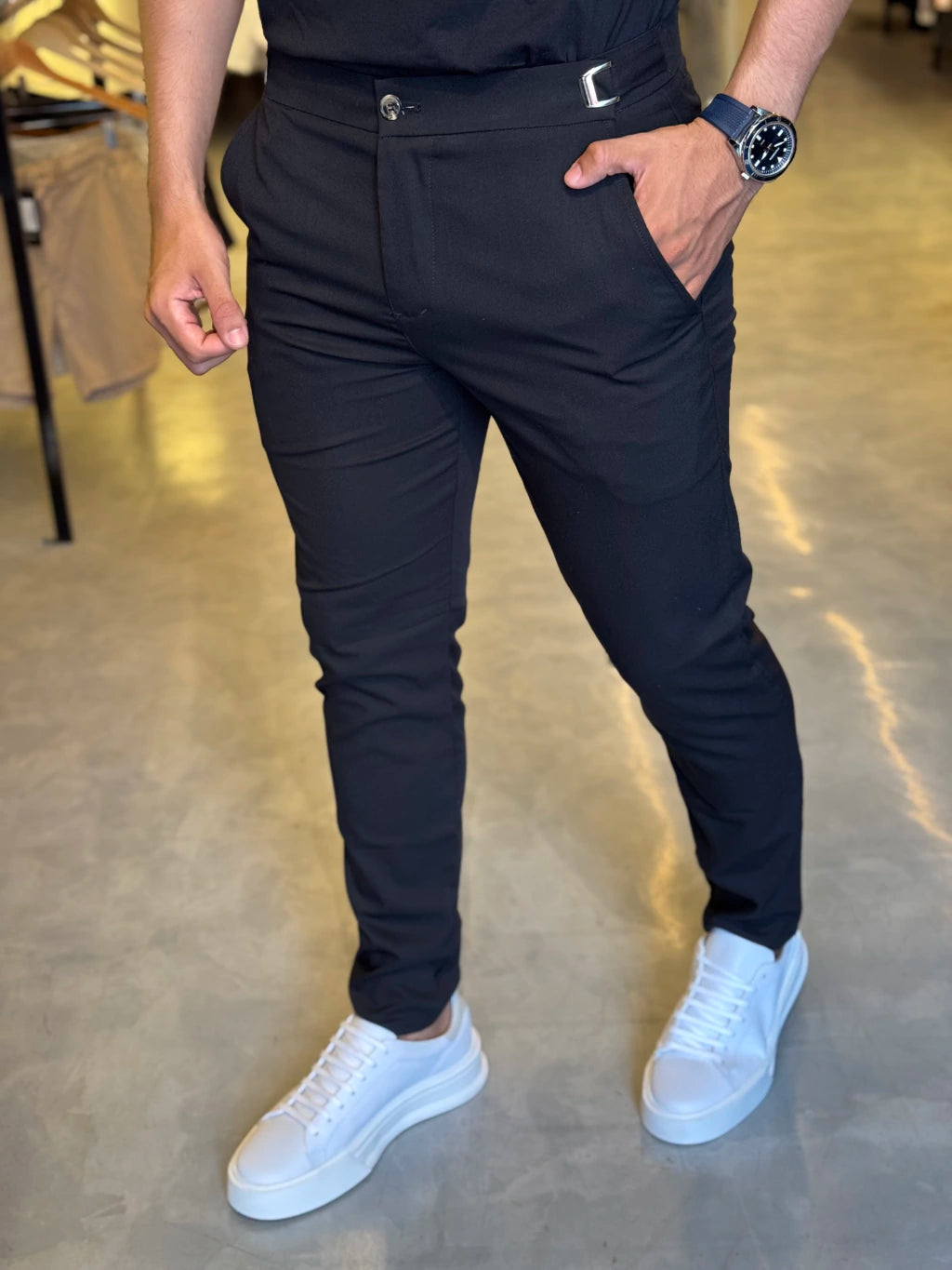 CALÇA ALL BLACK ALFAIATARIA AJUSTÁVEL CLÁSSICA PRETO