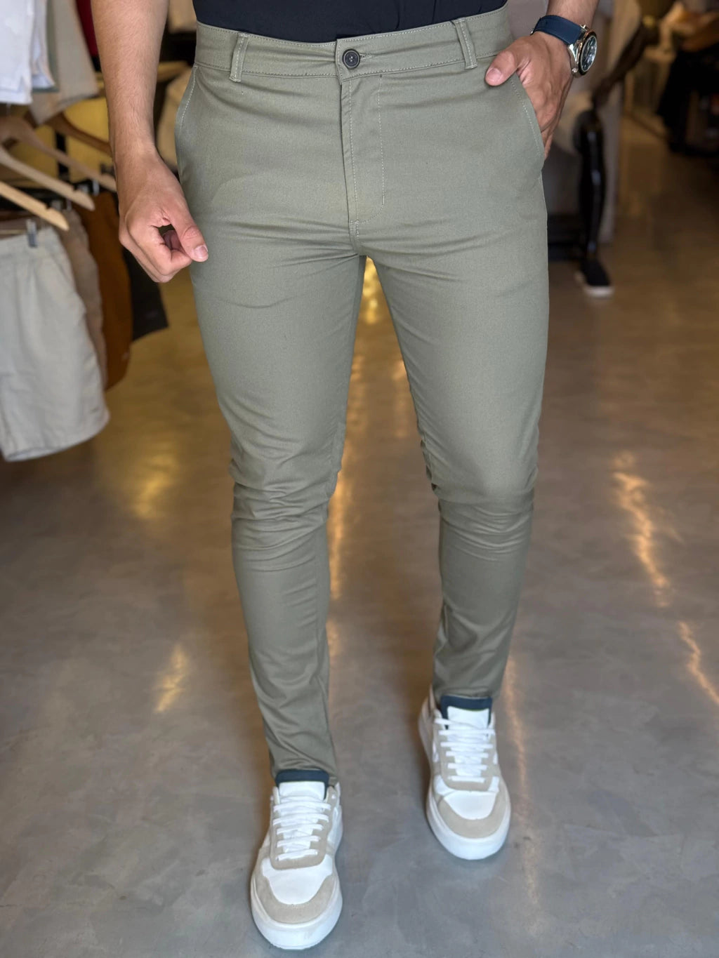 CALÇA MIOCHE ALFAIATARIA 469 MARROM NOZES