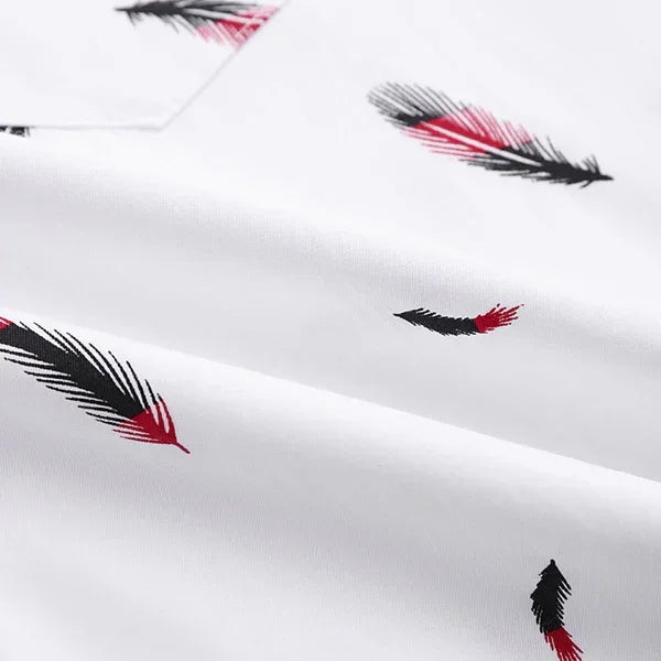 Camisa Casual Masculina Vizencci Feather